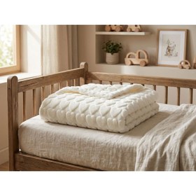 Resim Golden 100x120 cm Kutulu Love Star Peluş Bebek Battaniyesi - %100 Pamuklu 
