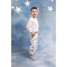 Resim Perendi Erkek Çocuk %100 Pamuk Pijama Takımı 