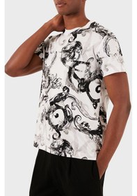 Resim Versace Jeans Couture Erkek T Shirt 76gah6s0 Js287 003 Beyaz 