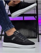 Resim Ghattix Erkek Keten Sneaker Ayakkabı Siyah Siyah Siyah Siyah 