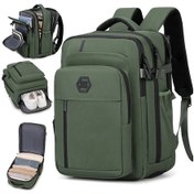 Resim Xuweiwei Enoshı Green Carry On Backpack Ayakkabı Bölmeli Laptop Sleeve 15.6" Seyahat Sırt Çantası Yeşil 