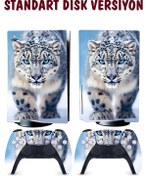Resim KT Decor Kar Leoparı Playstation 5 Full Sticker Kaplama Seti 