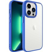 Resim iPhone Uyumlu 14 Pro Max Kılıf Sararmaz Defens Armour Krom Case 