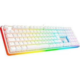 Resim Gamebooster G918 Fire Storm RGB Blue Switch Beyaz Mekanik Gaming Klavye 
