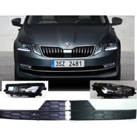 Resim Skoda Octavia Sis Far Seti Nikelajlı 2017-2020 Arası Skoda Octavia Sis Lambası Seti Kromlu 