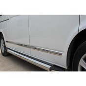 Resim Volkswagen T5 Caravelle Yan Kapı Çıtası 5 Parça Paslanmaz Çelik Kısa Şase 2003-2010 Modeller 