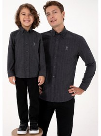 Resim U.s. Polo Assn. Erkek Çocuk Antrasit Gömlek Desenli 50316670-vr006 Antrasit 