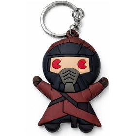 Resim Mortal Kombat Kırmızı Siyah Ninja Figür Silikon Anahtarlık Unisex 