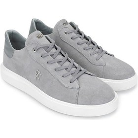 Resim Tamer Tanca Erkek Hakiki Deri Gri Sneakers & Spor Ayakkabı 352 22351 Erk Ayk Y25 Grı Suet Gri 