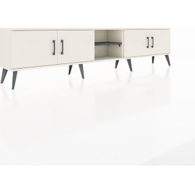 Resim Arges Tv Ünitesi 3 Raflı 4 Kapaklı 220x30x51 Aytaşı-aytaşı/antrasit Aytası/antrasıt - Aytası 