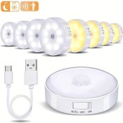 Resim 8-LED USB Şarj Edilebilir Hareket Sensörü Gece Işığı PIR Teknolojisi ile - Dolaplar, Dolaplar, Merdivenler, Yatak Odaları ve Daha Fazlası için Yapışkan Manyetik Çizgi - Enerji Verimliliği, Taşınabilir ve Kolay Kurulum, USB Şarj Edilebilir LED Çizgi Işıkları 