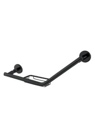 Resim Çelik Banyo Paslanmaz Pirinç Flora Küvet Tutamak Süngerlikli 40cm Mat Siyah 