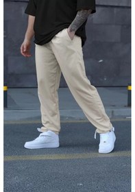 Resim Unisex İki İplik Eşofman Altı - Bej 001 