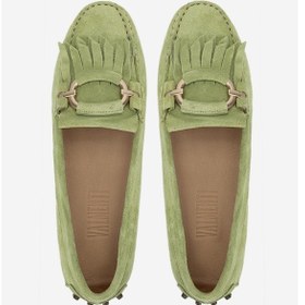 Resim Valmenti West Kadın Yeşil Süet Hakiki Deri Loafer Ayakkabı 540 1268 Bn Ayk Y24 Yeşil 