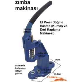 Resim Zımba Makinası Düğme Yapma Basma Aparatı Kuş Gözü Yastık Düğmesi 