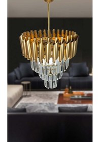 Resim Roza Varaklı Gold - Yatak Odası - Salon - Mutfak - Hol Altın 