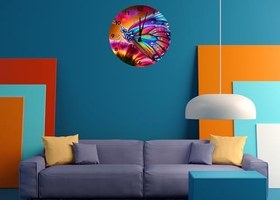 Resim Tİ-PLAY DOĞA GÜZELİ 30X30CM AKRİLİK DEKORATİF MODERN DUVAR SAATİ 