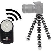 Resim Canon 100D İçin HLYpro Gorillapod Tripod + RC-6 Uzaktan Kumanda 