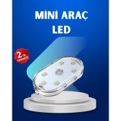 Resim 7 Renk Modlu Dokunmatik Sensörlü Mini LED Araç Içi Lamba 