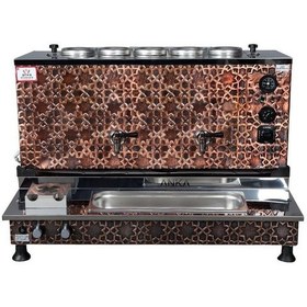 Resim Anka Pro Plus Otomatik Çay Kazanı 5 Demlikli 50 Litre Bakır Elektrikli Doğalgazlı 