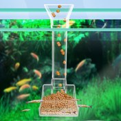Resim 1 adet Akrilik Akvaryum Besleyici, Saklama Kabı ile Balık Besleme Borusu, Hassas Balık Besleme Cihazı, Şarj Edilemez, Pil Gerektirmez, Su Hayvanları İçin 