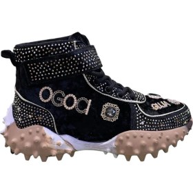 Resim Guja 351 Bayan Kadife Tasarım Bilekli Taşlı Şık Spor Ayakkabı 