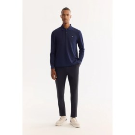 Resim AVVA Erkek Lacivert Klasik Bel Bi-Stretch Kırışmayan Slim Fit Pantolon A52Y3209 