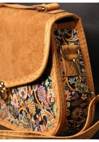 Resim Pujiva Etnik Tarz Kilim Desenli, Omuz Askılı, Çok Cebli Fermuarlı, Kilitli, Gece, Günlük Çanta En 26 Boy 19 Siyah 