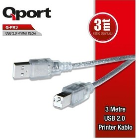 Resim Qport Usb2.0 3M Yazici Kablosu Q-Pr3 