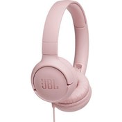 Resim JBL T500 MİKROFONLU KABLOLU KULAKÜSTÜ PEMBE KULAKLIK 