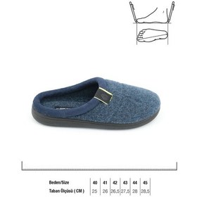 Resim Gezer Kışlık Erkek Comfort Taban Ev Bahçe Terlik Gt1kmm.14225.08.013.0c Lacivert 