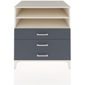 Resim Kronos Şifonyer 2 Raflı 3 Çekmeceli 88x59x96 Aytaşı-antrasit Aytaşı 