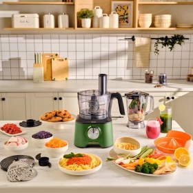 Resim Karaca Mastermaid Power Max 11 In 1 2500W Mutfak Robotu Emerald Green 