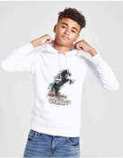 Resim Bold Pilot Baskılı Unisex Çocuk Kapüşonlu Beyaz Sweatshirt Beyaz 
