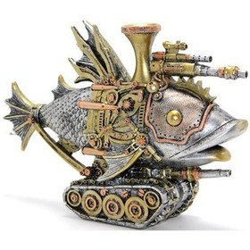 Resim 9025479682589drvs - Steampunk Polyester Tasarım Balık Figürü 