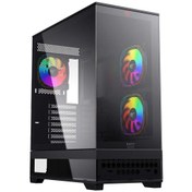 Resim Havit CF925 Tamperli Cam 3 RGB Fanlı Oyuncu Bilgisayar Kasası Siyah 