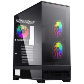Resim Havit CF925 Tamperli Cam 3 RGB Fanlı Oyuncu Bilgisayar Kasası Siyah 