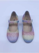 Resim AKTAŞ ORTOPEDİ Kız Çocuk Cırtlı Renkli Simli Babet Ayakkabı 