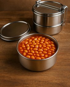 Resim Jenisa Okul ve Ofis İçin Paslanmaz Çelik LunchBox – 2 Katlı Kilitli Sefertası No:1 