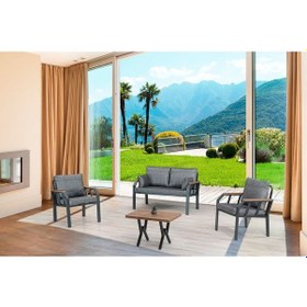 Resim Tu Tienda 2 1 1 Sehpa Demonte Bahçe Balkon Mobilyası,koyu Gri Zahaviy 