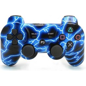 Resim Fsfyb Şarj Kablosu ile Sony Playstation 3 Için Ps3 Denetleyici Kablosuz 6 Eksenli Çift Şok Oyun Denetleyicisi (Yurt Dışından) 