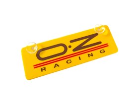 Resim O.z Racing Sarı Dekor Plaka Vantuzlu Cam Süsü 22X7.5CM Nemere 