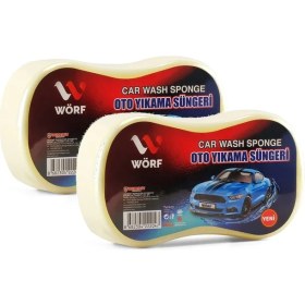 Resim Wörf Oto Yıkama Süngeri | Araba Yıkama Süngeri | 2 Adet 