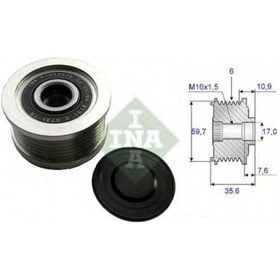 Resim Ina Alternatör Kasnak Rulmanlı 6-kanal Hyundaı Elantra/sonata-kıa N11.9860 