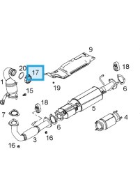 Resim Opel Antara Katalitik Konvektör Boğaz Conta Kelepçesi Orjinal Ürün 96629314 
