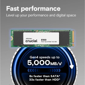 Resim Braventa Collection Crucial E100 1tb Nvme M.2 SSD Disk CT1000E100SSD8 