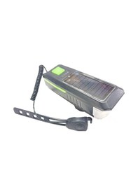 Resim Zhltools Solar Enerjili Usb İle Şarj Edilebilir Ledli Bisiklet Feneri Kornalı Ve Su Geçirmez Far Siyah 