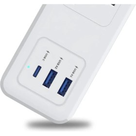 Resim Honeywell Akım Korumalı Priz 3lü 1xtype-C 2xusb-A HC000037 