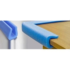 Resim U40 Mavi 100 Cm 50 Adet Polietilen Mobilya Köşe Kenar Darbe Koruyucu Köşebent Sünger 