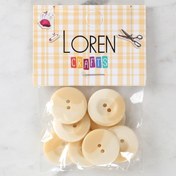 Resim Loren Crafts 8'li Düğme Krem - 1142 